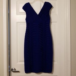 Adrianna  Papell Purple V-neck Dress